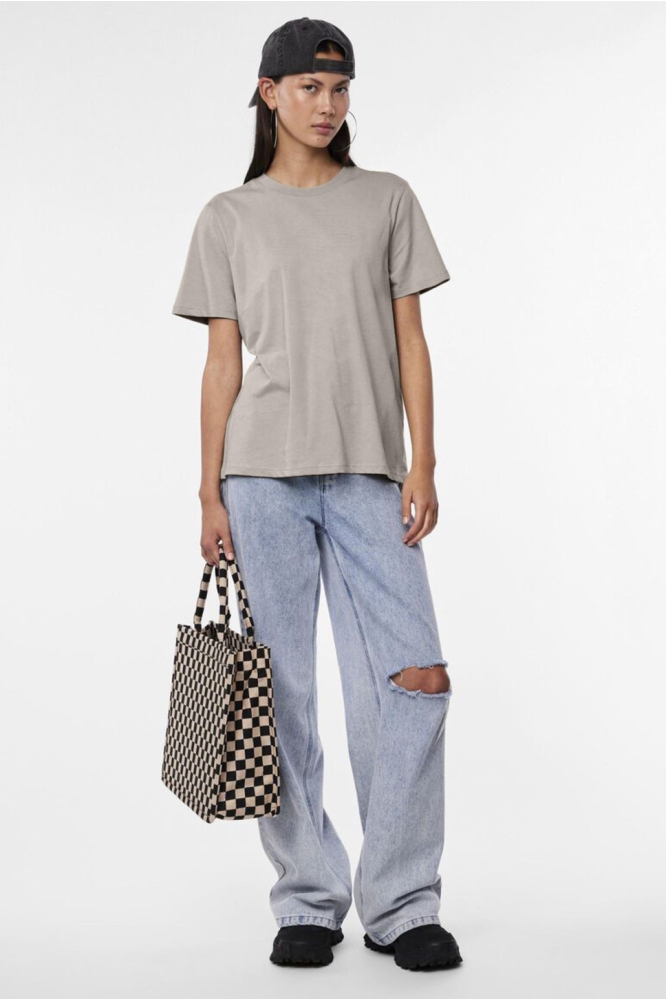 PCRIA SS SOLID TEE JRS NOOS BC 17140802 Silver Gray